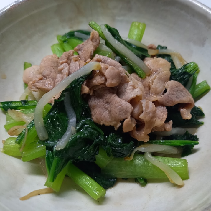 栄養豊富!小松菜と豚肉のあっさり炒め物